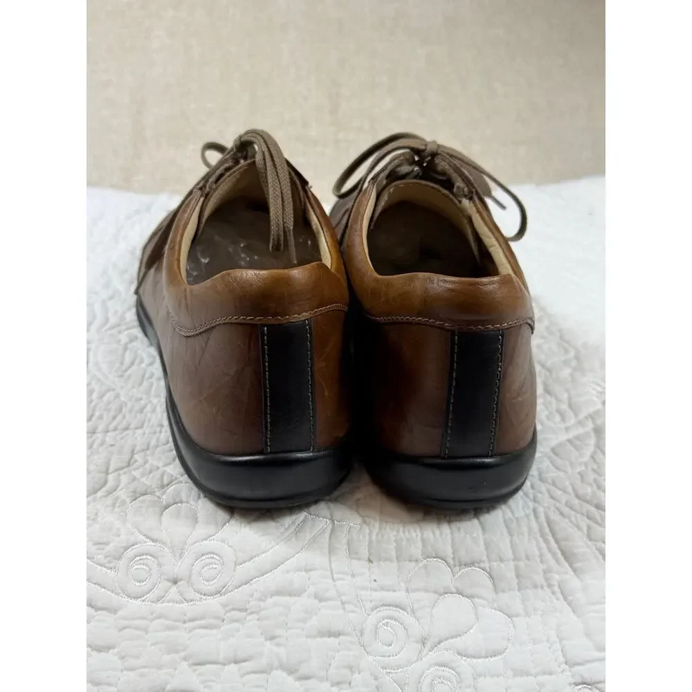 Finn Comfort Men's Brown 12 Alamo Leather Lace Up Comfort Walking Shoes Style